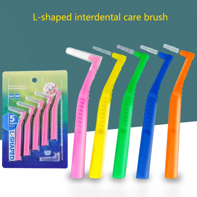 Orthodontic Interdental Brush Detail Soft Double-Beam Teeth Cleaning Special Brush Oral Adult Cleaning Care Tool