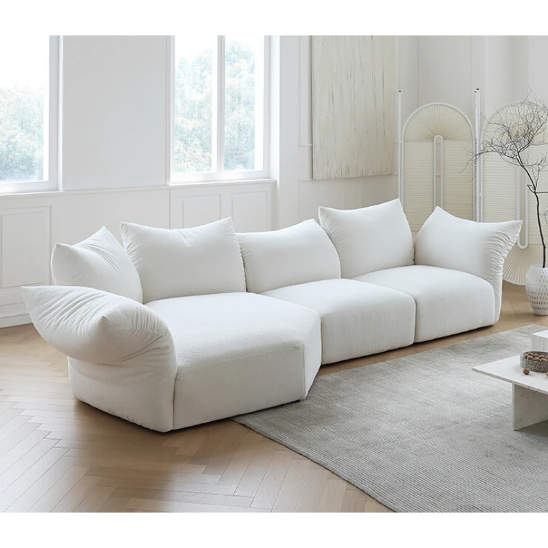 

Cream Style Petal Sofa Minimalist Creative Strange Shape Module Sofa Corner Fabric Sofa