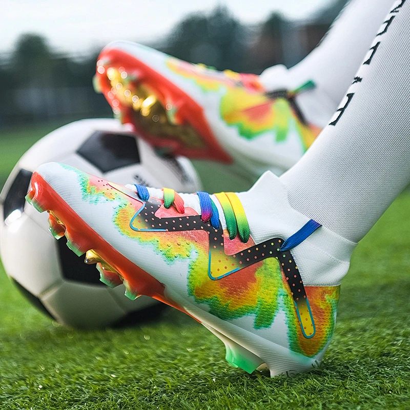 

2025 Professional Camouflage Pink Soccer Shoes for Men, Original Football Boots, Field Cleats, Fast Soccer Sneakers, AG/TF