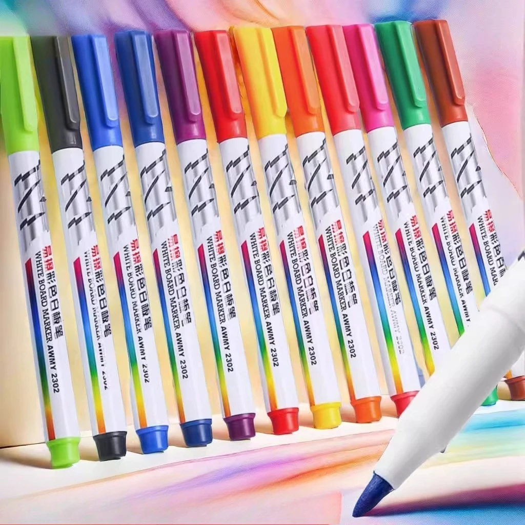 

M&G Color Whiteboard Pen Erasable Black Teacher's Easy-to-wipe Water-based Erasable Marker Pen Whiteboard Writing Special Pen