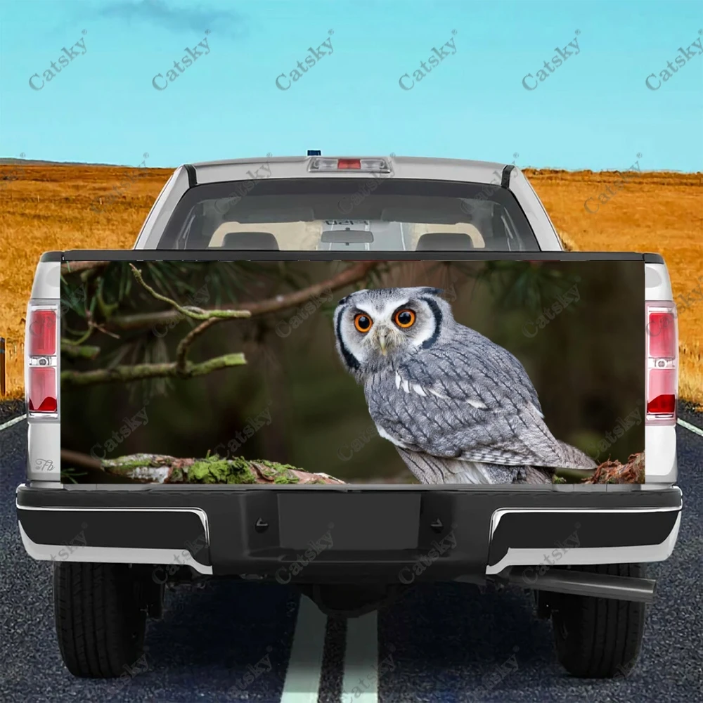 Owls on Branches Custom Car Accessories Tail Trunk Protect Vinly Wrap Sticker Hood Decor Engine Cover for SUV Off-road Pickup