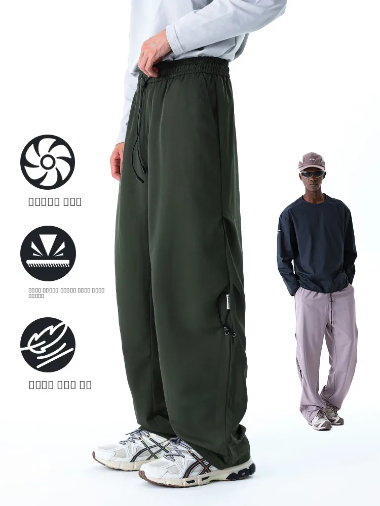 

Мужские легкие спортивные брюки прямого кроя MMOPTOP для бега, осенне-зимние повседневные брюки, удобные широкие спортивные длинные брюки