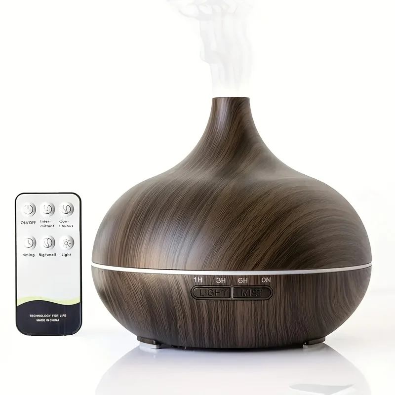 16.91oz Essential Oil Diffuser, Remote Control Ultrasonic Aromatherapy Oil Diffusers Cool Mist Humidifier, Waterless Auto-Off An