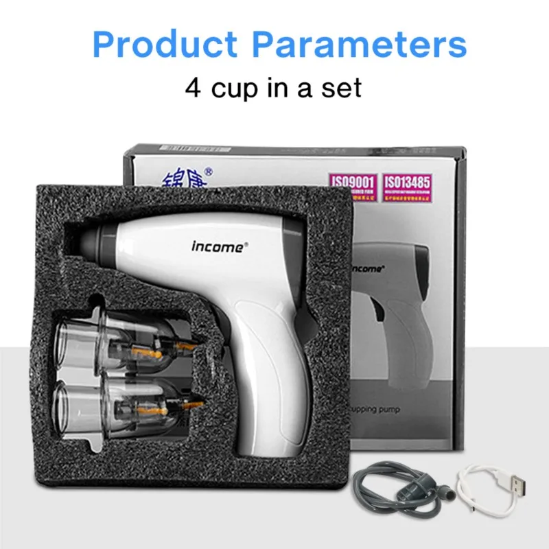 Elektrische Vacuüm Cupping Bril Professionele Zuignap Anti Cellulite Body Massager Acupunctuur Apparaat Therapie Set