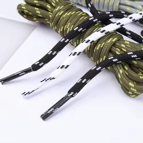 5MM Round Shoelaces Flower Dots Solid Laces Polyester Shoelaces Matching Sports Shoes Tooling Martin Boots Hiking Shoelaces - Image 5
