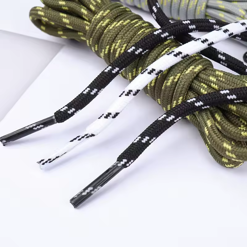 5MM Round Shoelaces Flower Dots Solid Laces Polyester Shoelaces Matching Sports Shoes Tooling Martin Boots Hiking Shoelaces - Image 5