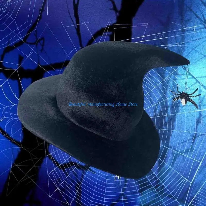 E56A Novelty-Wizard Hat Women Witch Cosplay Costume Hat Party Cap Festival Headwear