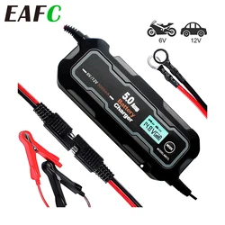 Multi-Protection 5000mA Car Battery Charger 6V/12V Full Automatic Intelligent Car Motorcycle Battery-Charger for Automobiles