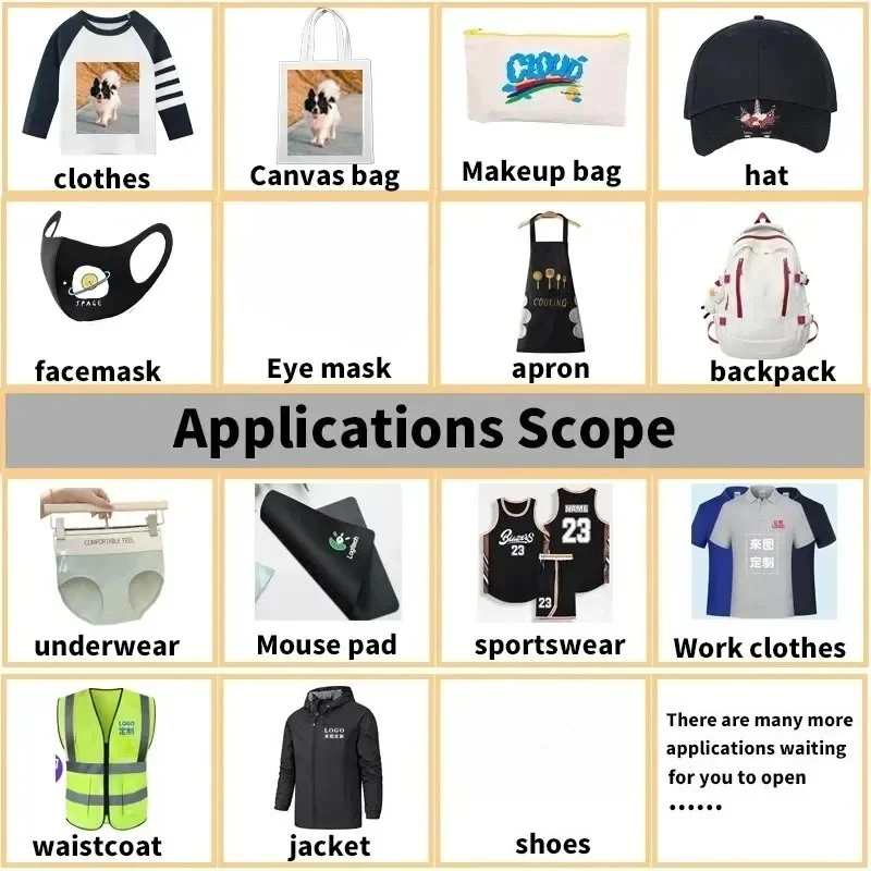 Custom Iron on Heat Transfer Vinyl Sticker Patches DTF Colorful Thermal DIY Washable ColorfulClothing T-Shirts Logo Badges Decor