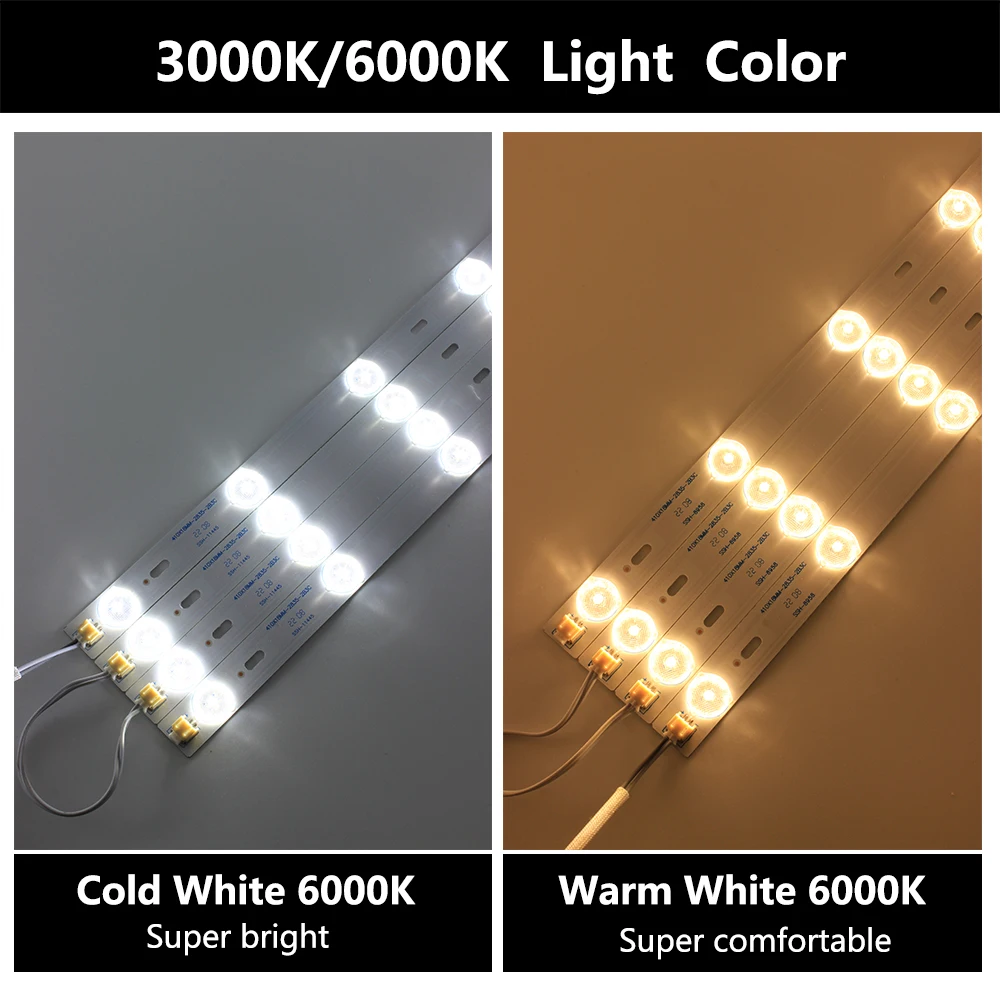 천장 조명용 LED 바 라이트 모듈, 실내 천장 조명용, 고휘도 교체 LED 모듈, 220V, 22cm, 31cm, 41cm, 52cm