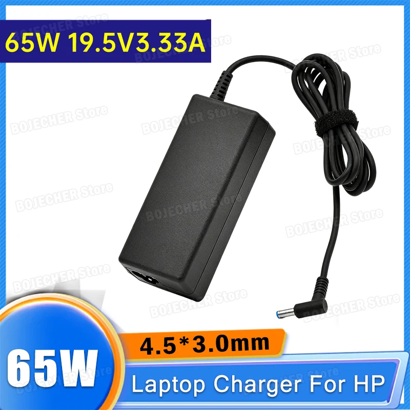 Carregador de Laptop 65W 19.5V 3.33A com Portas 4.5*3.0mm para HP 215, 240 G2, G1, Pavilion 14t, 14z, Pavilion 14z-n100 - Adaptadores de Fonte de Alimentação