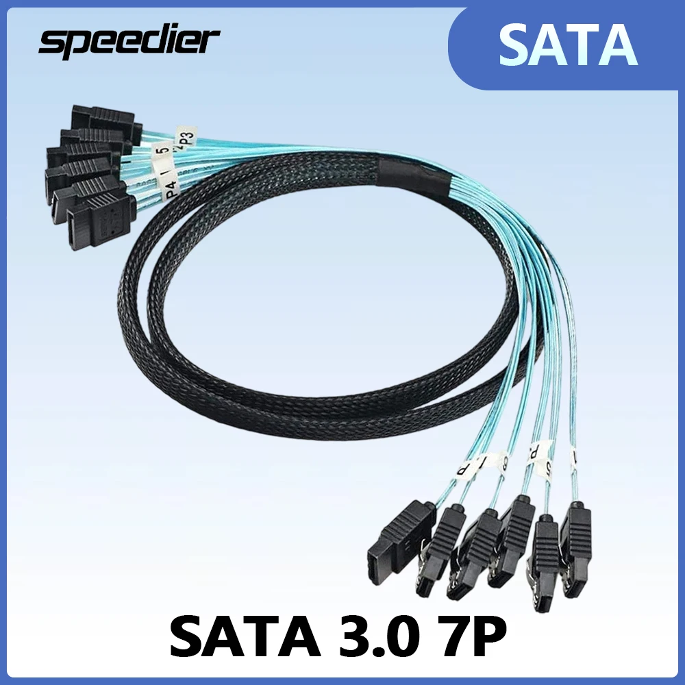 

SATA 3.0 Straight 7Pin 4 To 4 / 6 To 6 / 8 To 8 Extension Cable Data Wire for Hard Disk SSD Drives NAS Server Host 6Gbps 0.5M 1M