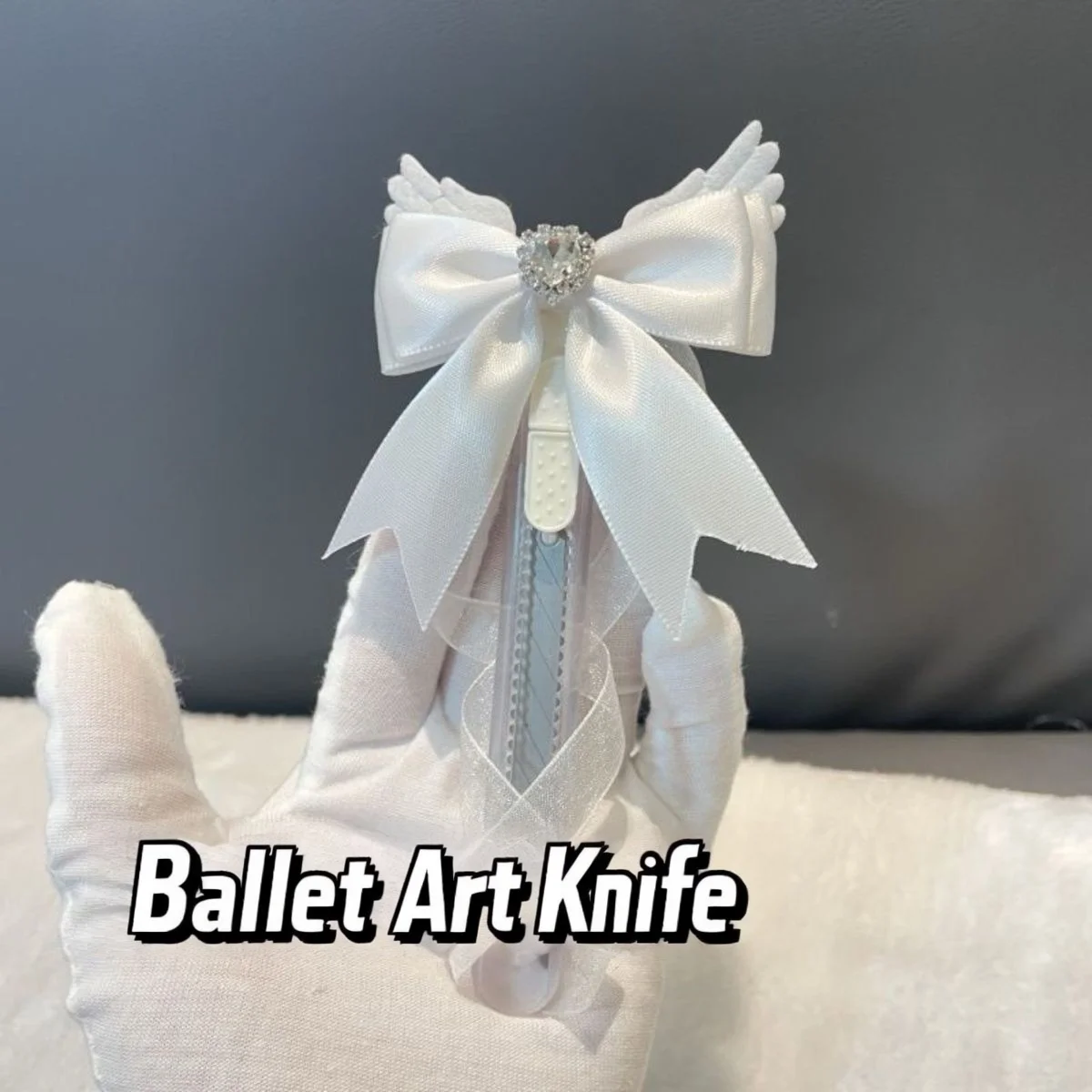 الباليه القوس سكّين متعدّد الاستخدامات لطيف فتاة اكسبرس صندوق القاطع الة قطع الورق طالب مدرسة مكتب القرطاسية قطع لوازم DIY بها بنفسك الحرف اليدوية #3