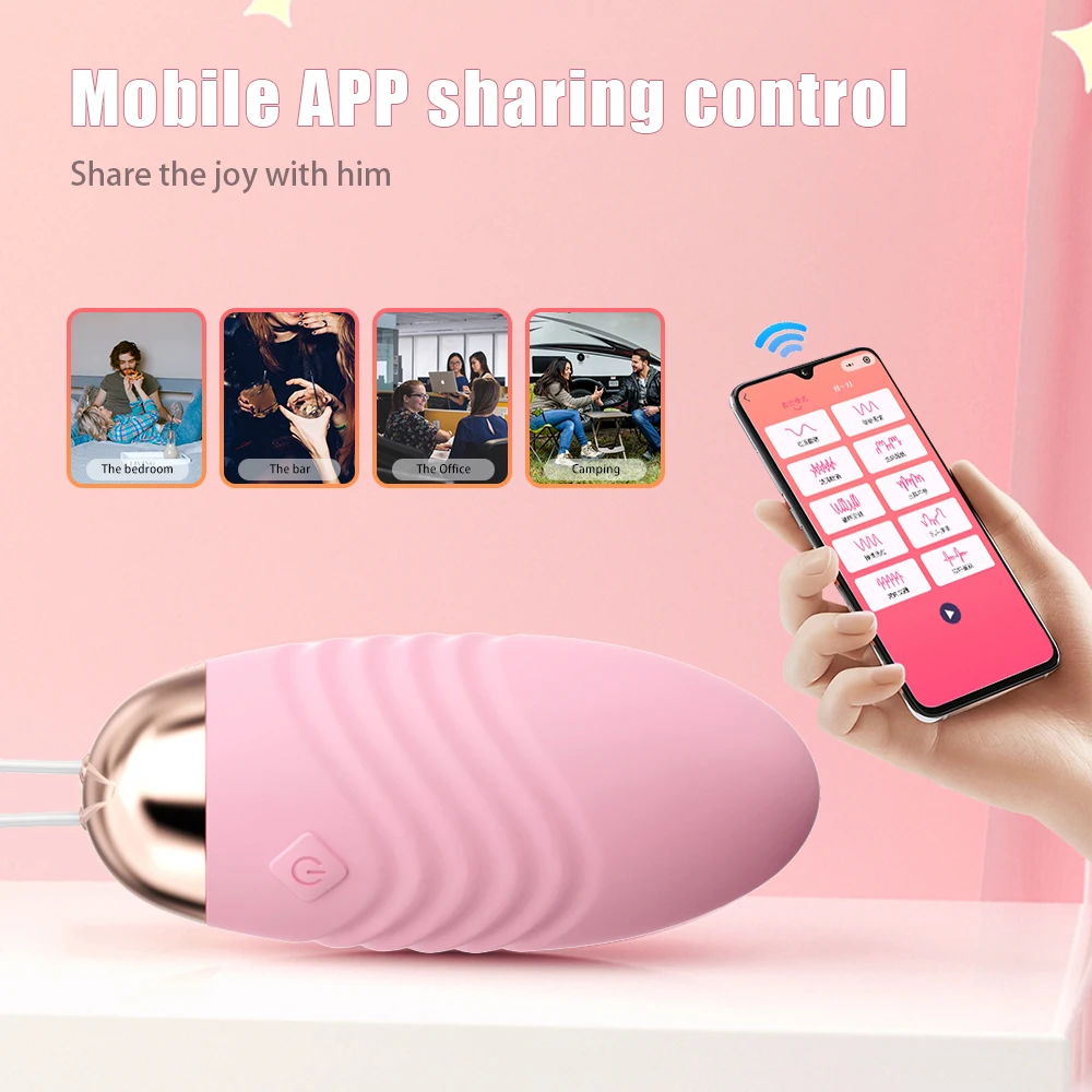 Wireless G-Spot Vibrator APP Bluetooth Vibrating Egg Stimulator Clitoris Vagin Nipple Massager Masturbation Sex Toys for Adult