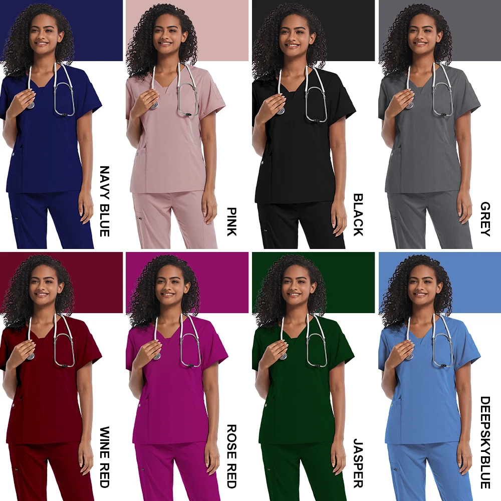 남녀 공용 스파 미용실 작업복, 여성 의료 액세서리, 의사 치과 병원 작업복, 간호사 스크럽 세트, 고품질