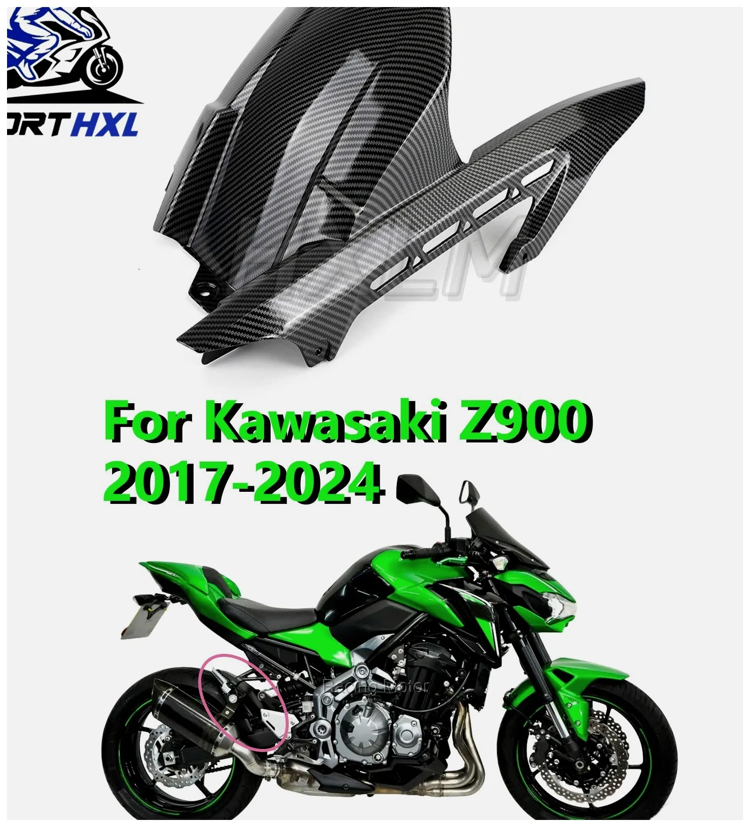 Customized Bodywork Fairing Set - For KAWASAKI Z650 Z900 2018-2023 Motorcycle Fender Rear 2022 Wheel Cover Mudguard Splash Guard