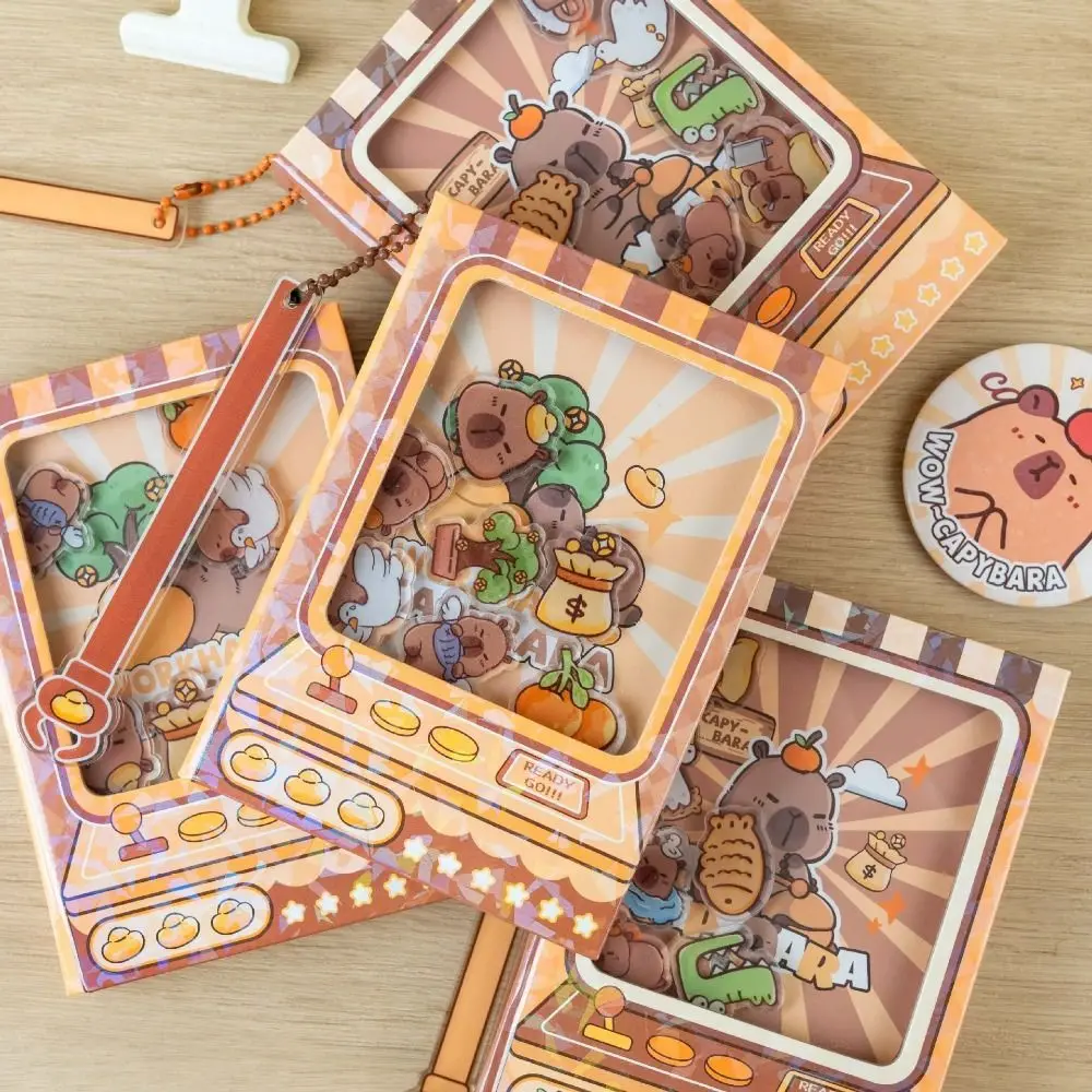 Portable Color Inner Page Capybara Notebook Cute Doll Claw Machine Small Notepad Diary Cartoon Square Writing Pad Diary