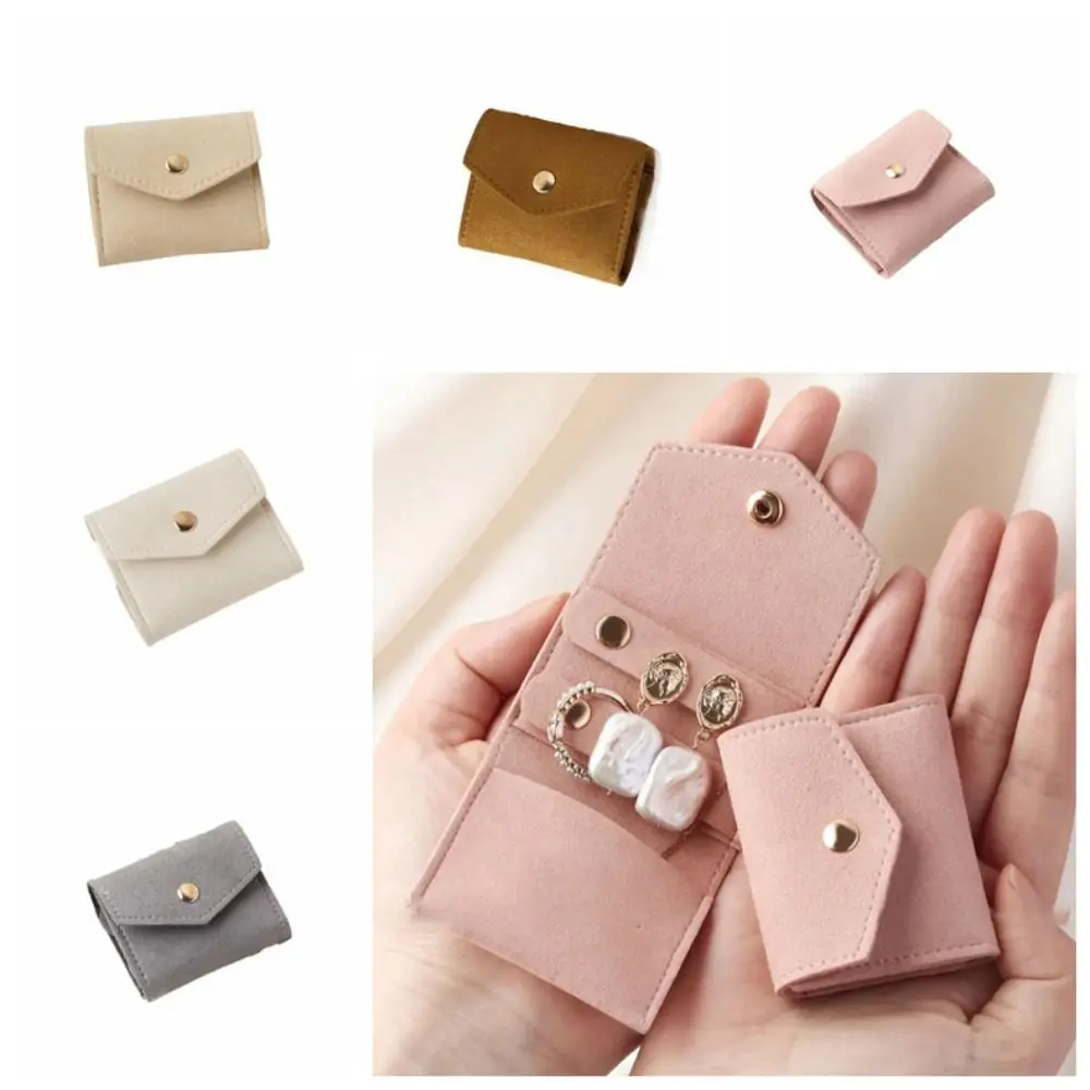 Solid Color Velvet Jewelry Display Bag Jewelry Display Portable Necklace Ring Bag Container Jewelry Case Earring Organizer Girls