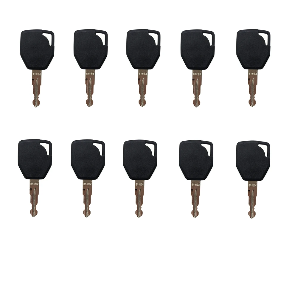 

10 Pcs Ignition Key 81404 Fit For Terex JCB Fermec Backhoe Start Switch Heavy Equipment