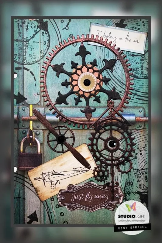 Circle Gear Wheel Terrestrial Globe Rectangle Metal Cutting Dies Scrapbooking Diary Decorate Embossing Greeting Card 2024 New