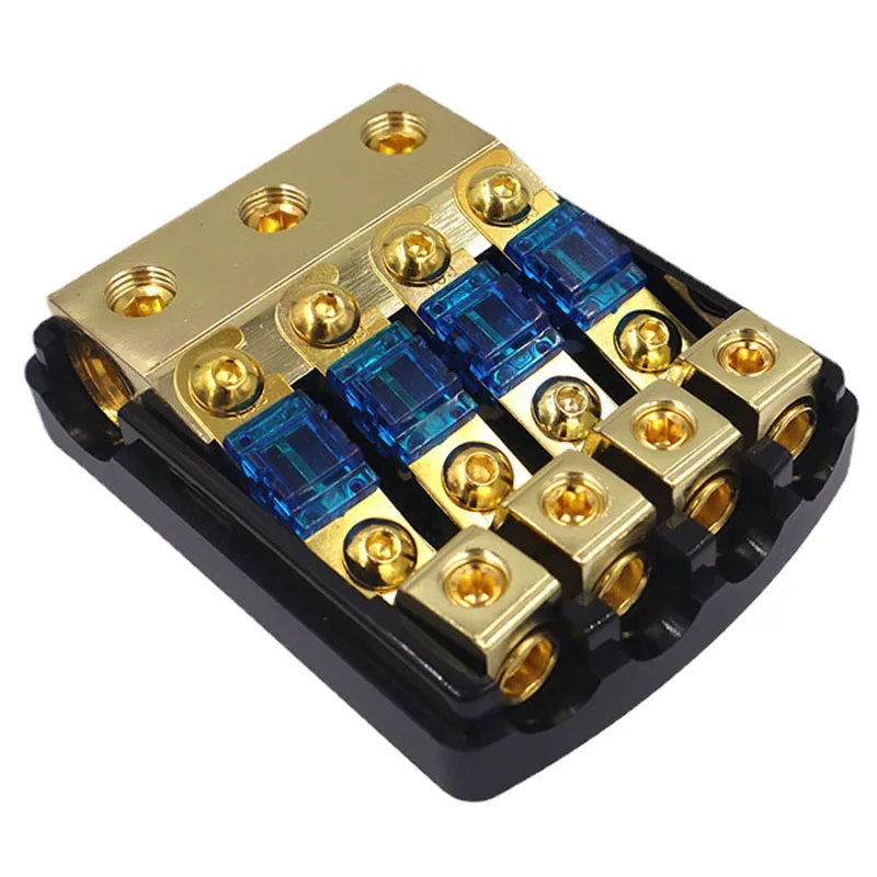 Car Audio Power Splitter Fuse Holder Stereo AFS Style Retrofit Fuse Adapter Junction Box 60A Fuse Blade Distribution Block