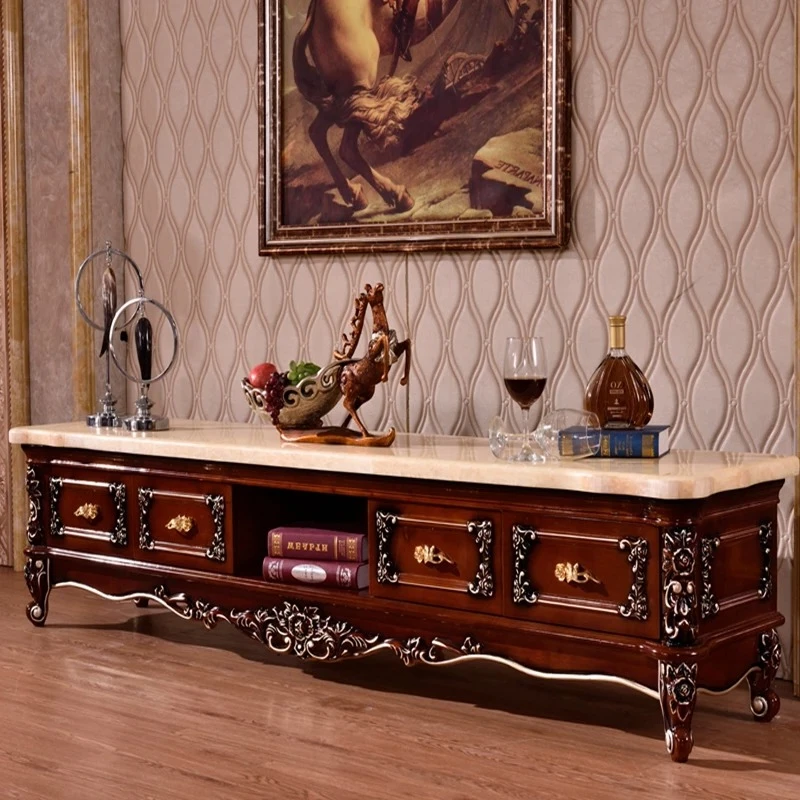 

Walnut Wood TV Table Unit Storage Modern Shelf Home TV Table Drawers Wooden Retro Muebles Salon Moderno Living Room Furniture
