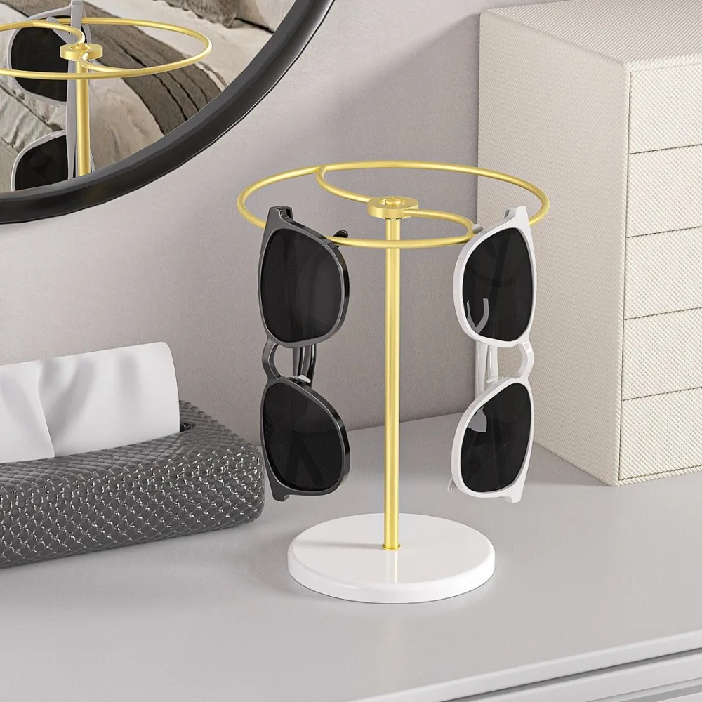 Luxuriöses Drehbares Desktop-Brillenregal Abnehmbares Minimalistisches Aufbewahrungsregal Brillenhalter Ständer
