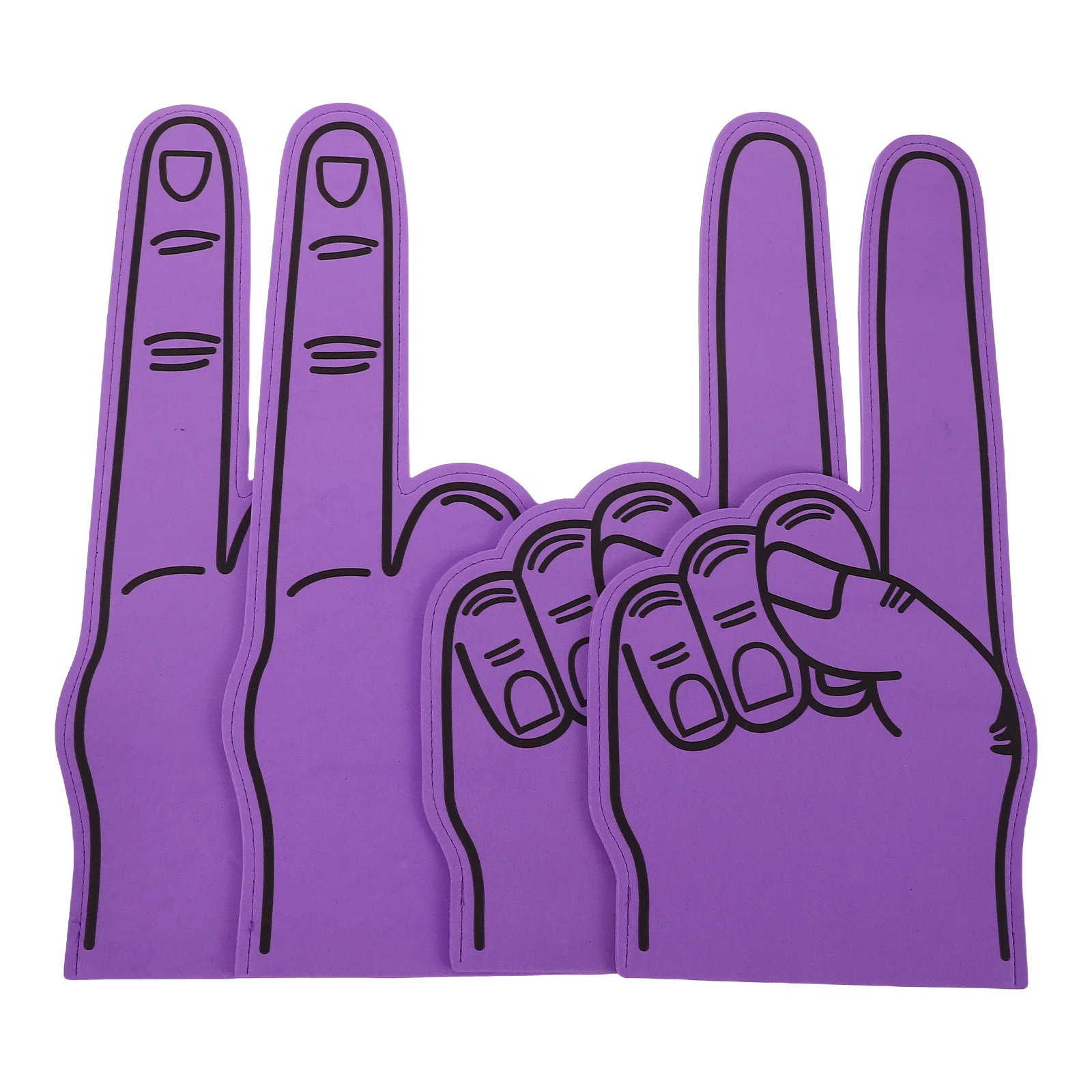 

4pcs Giant Foam Finger Hand Lightweight Cheerleading Fan Prop For Sports Events Team Spirit School Light Soft Eva Material Large
