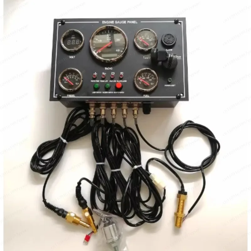 Diesel Engine Instrument Cluster Assembly | Universal for Generators, Marine & Vehicles w/ Matching Sensors 12V~24V