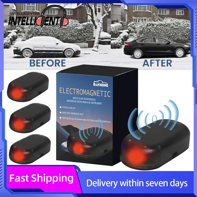 1PCS Solar Antifreeze Car Electromagnetic Molecular Windshield Snow Removal Window Glass Microwave Deicing Anti-ice Instrument