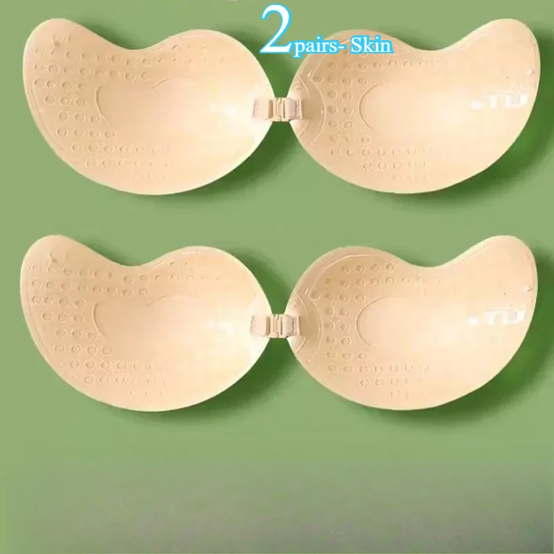 Onzichtbare push-up bh voor dames Backless strapless bh Naadloze voorsluiting Bralette ondergoed Siliconen zelfklevende bh-pad
