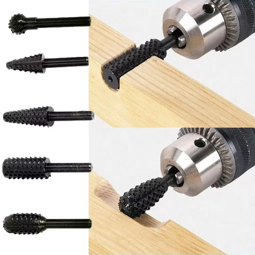 

1/4 5PCS Drill Bit Set Cutting Tools for Woodworking Knife Wood Carving Tool Carpentry Wood Cutting Tools WorkDrill Bit Set Bits