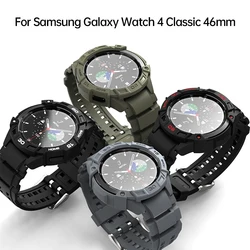 SIKAI Case For Samsung Galaxy Watch 4 Classic 46mm TPU Shell Protector Cover Bumper Band Strap for Galaxy Watch4 Classic 46mm