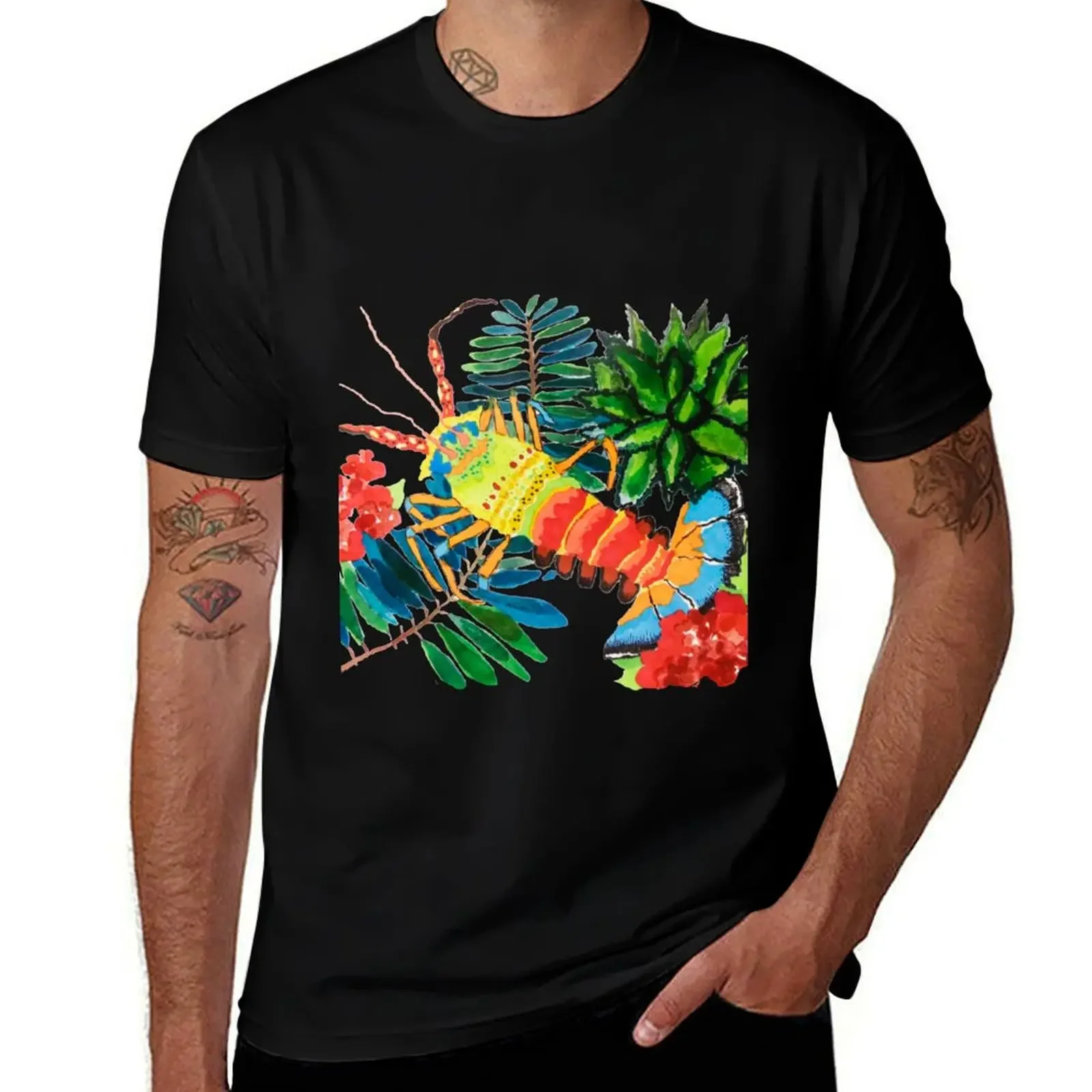 

Tropical T-Shirt tees blue archive mens cotton t shirts