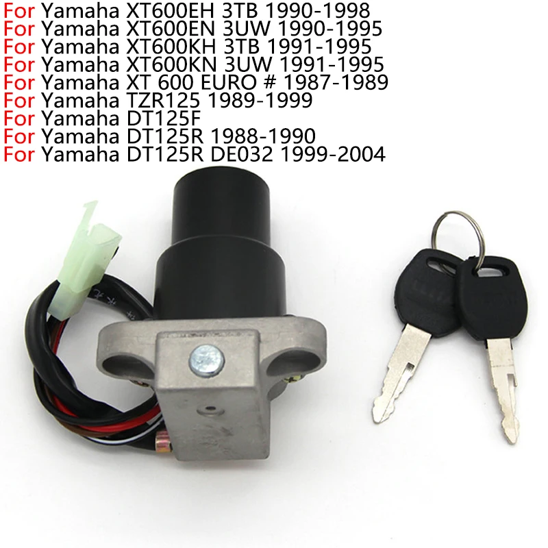 

Motorcycle Ignition Key Switch Lock For Yamaha XT600EH 3TB XT600EN 3UW XT600KH XT600KN XT 600 TZR125 DT125F DT125R DE032 Parts