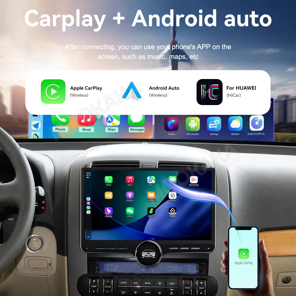 Car Accessories Radio For Kia Borrego 2008 Android Auto GPS Navigation Multimedia Stereo Receiver Head Unit Offline Maps
