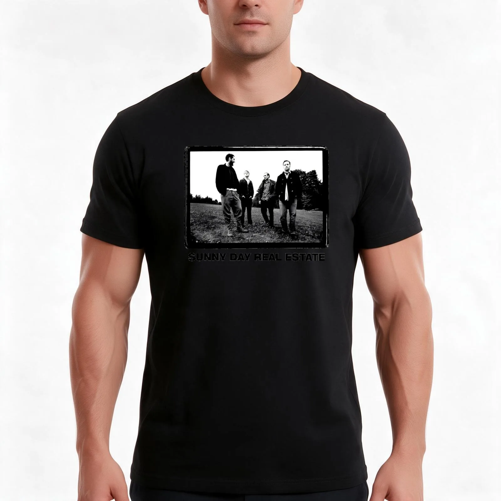 Sunny Day Real Estate Band T-Shirt, Summer Casual Cotton Tee, Oversized Streetwear Tops, Vintage Graphic Print, Unisex Men Women