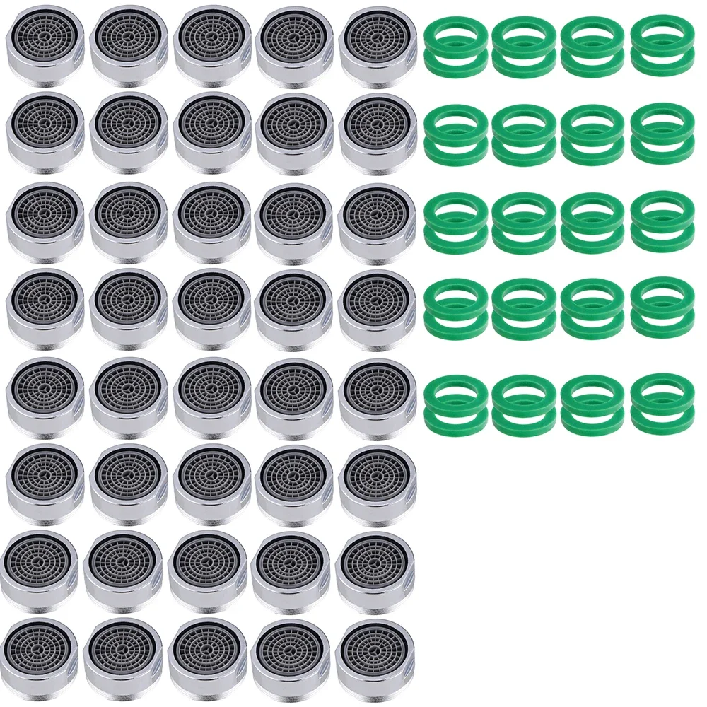 40 Pcs 24mm Kitchen Basin Faucet Aerator Splash-proof Filter Mesh Core Water Saver Outlet  Accessories  Faucets  Kitchen