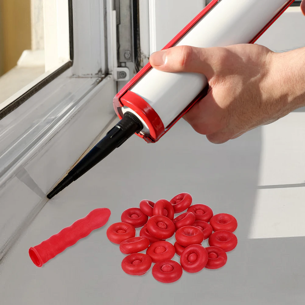 

20Pcs Universal Fit Latex Caulk Tube Sealing Caps Reusable Saver Tips for Professional DIY Projects Caulk Tube Sealing Caps