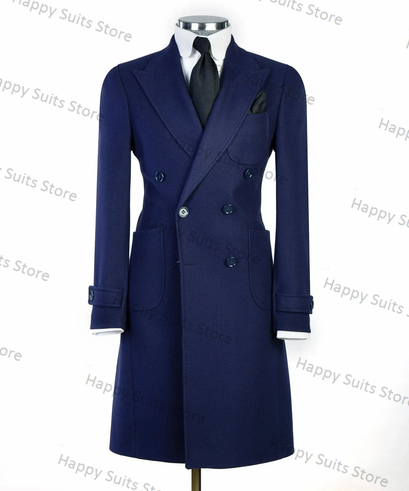 

Navy Blue Cashmere Wool Men Suit 1 Piece Blazer Formal Work Office Male Autumn Winter Jacket Coat Overcoat Wedding Tuxedo