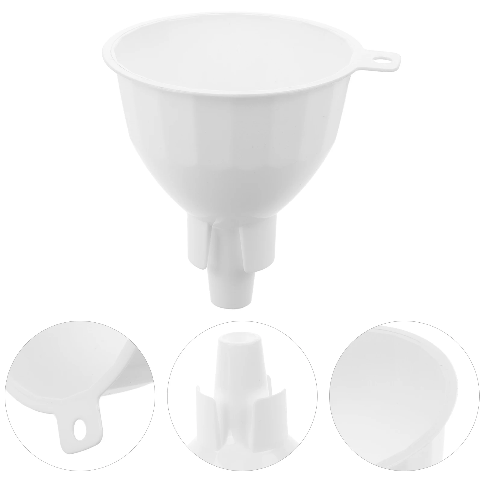 

1pc Kitchen Liquid Dispensing Funnel White Wide Mouth Leak Proof Bottle Filling Cooking Gadgets Food Dropping Household Tools
