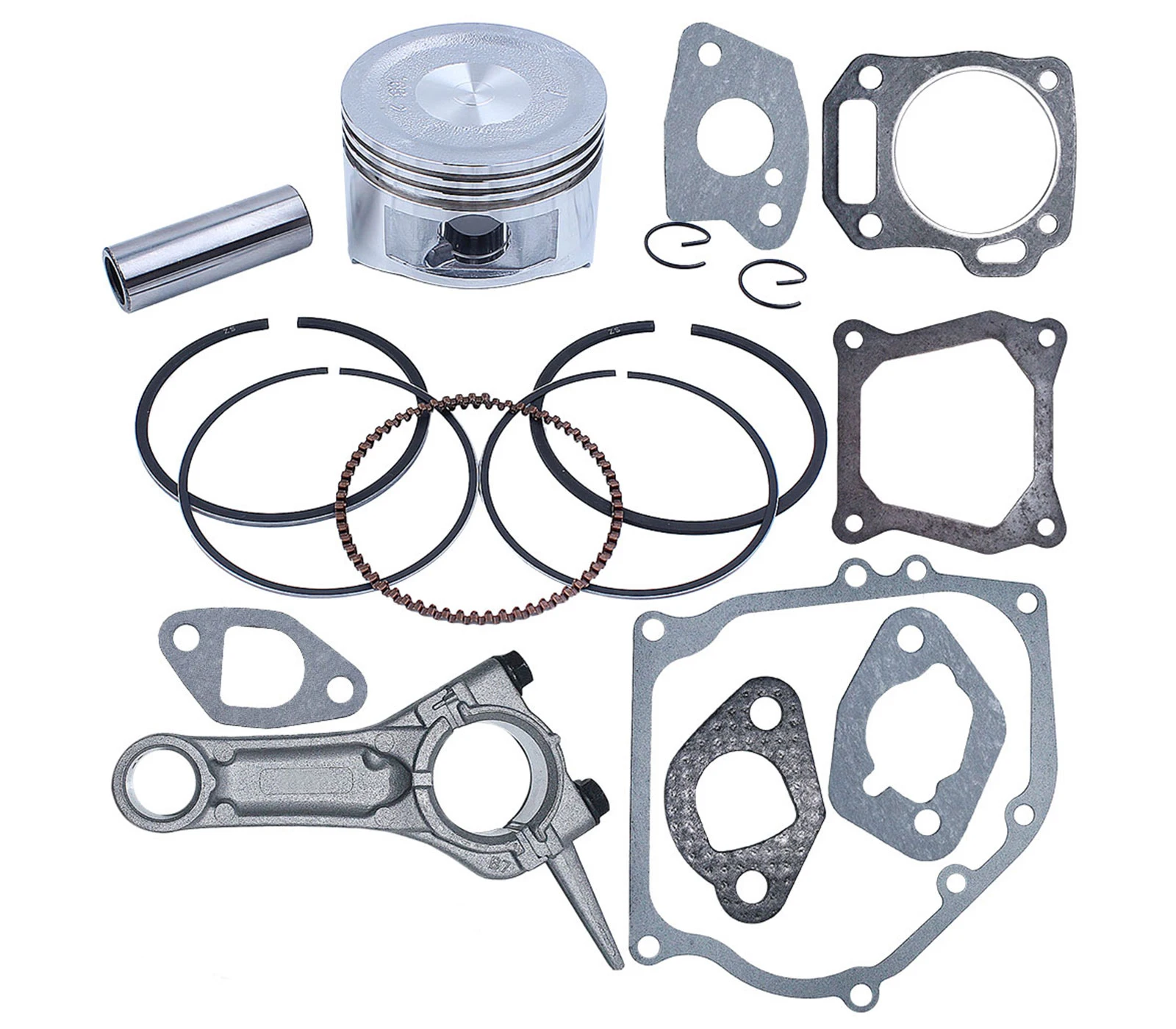 68mm Connecting Rod Piston Ring Full Gasket Kit For Honda GX160 6.5HP GX 160 Engine Motor Lawn Mower Spare Parts