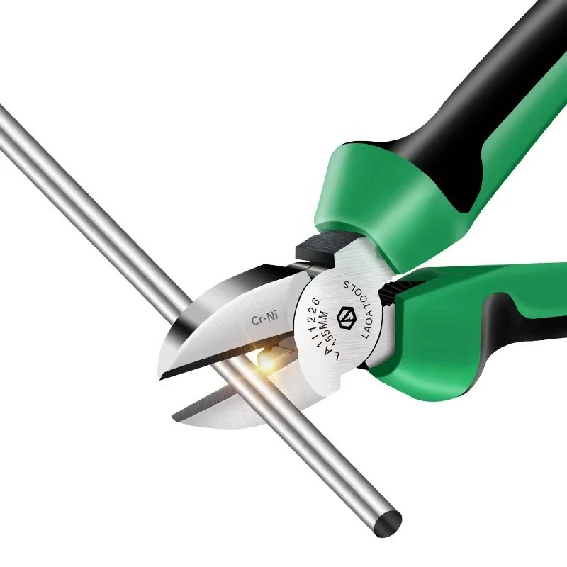 Cr-Ni Cortador de alambre Alicates para cortar cables Cortador de cromo-níquel Alicates diagonales Herramientas de electricista