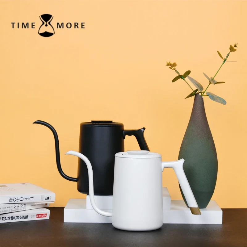 

TIMEMORE Fish Pure Pour Over Kettle 700ml 6mm Spout Coffee Pot Vertical Water Flow Ergonomic Handle Gooseneck Coffee Kettle