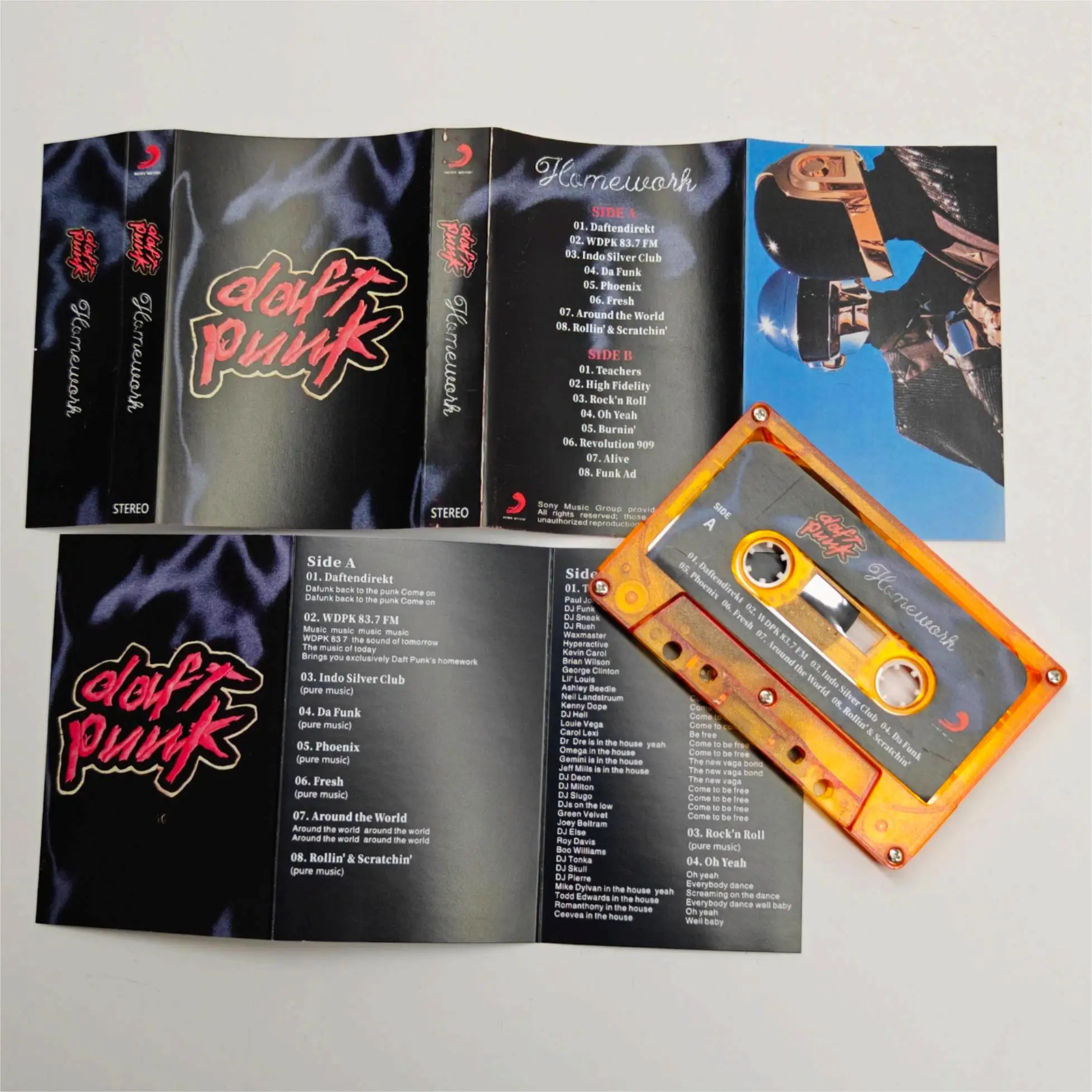 Daft Punk Thomas Bangalter Музыкальная лента Домашнее задание Альбом Кассеты для учителей Косплей Рекордер Walkman Автомобиль Soundtracks Box Party Music