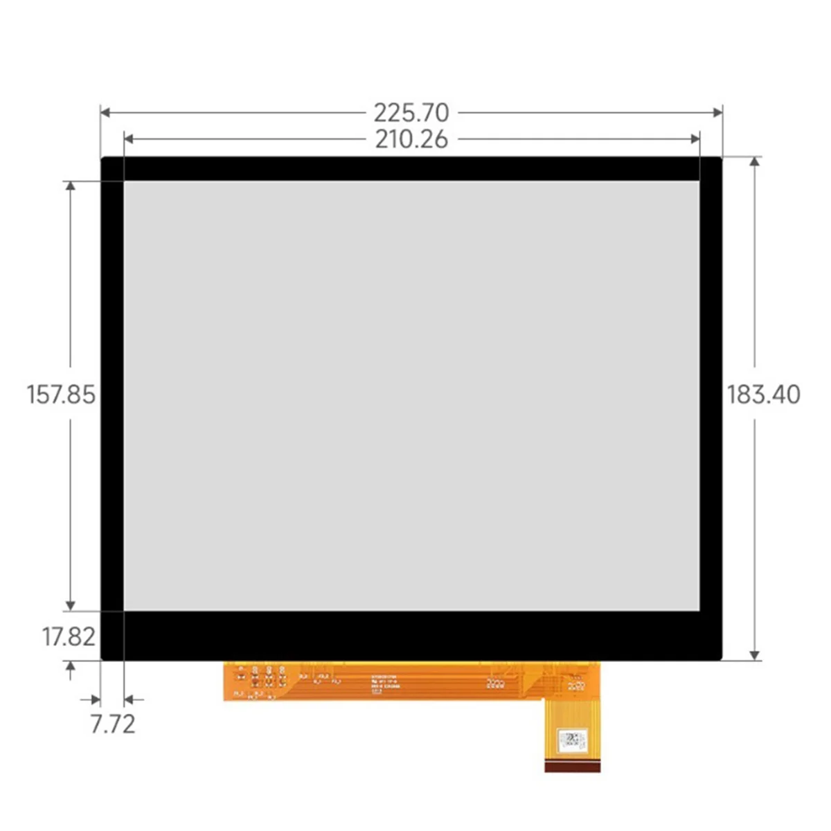 Waveshare 10.3 Inches E-Paper E-Ink Laminating Screen Bare Screen Module 1872x1404 Pixels Parallel Port Naked Screen,A