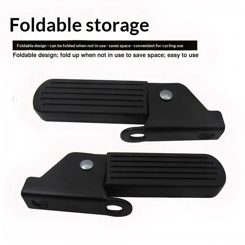 Advanced Anti-Slip Cycling Pedals for Yadi Aima Harley U1 E-Bike, Lightweight Folding Front Foot Pedals in Nylon/Iron Shell