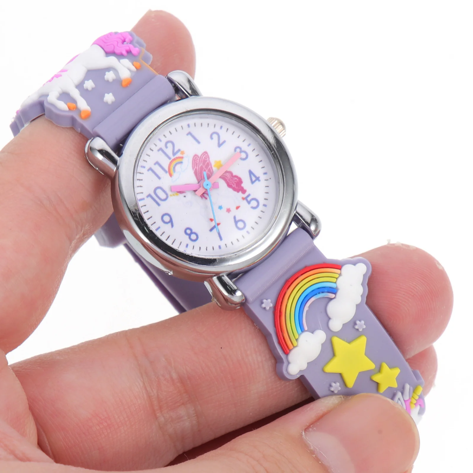 Adorable Unicorn Kids Watch 3D Cartoon Design Easy Read Time Fun Schedule Arrangement Students Gift