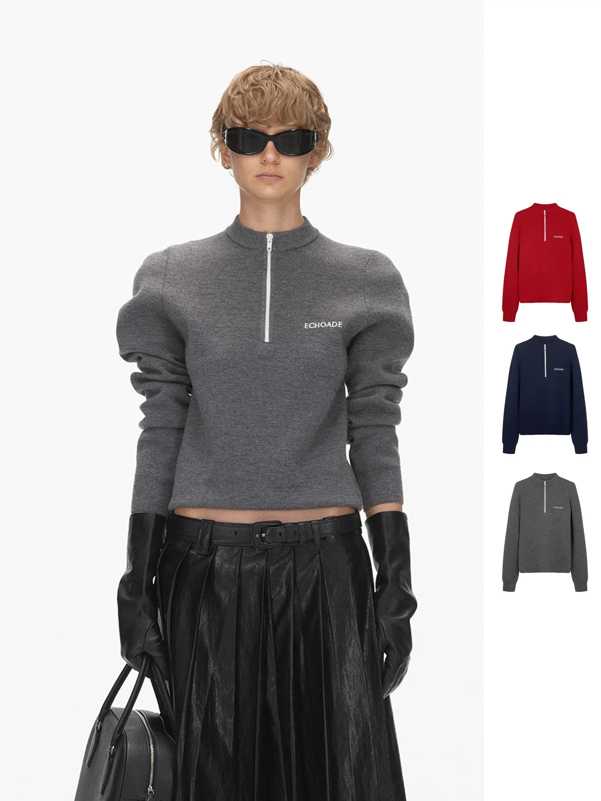 

Новый классический зимний свитер ADE 25 с высоким воротником на молнии, свободного кроя, для повседневной носки, с длинными рукавами, для женщин.