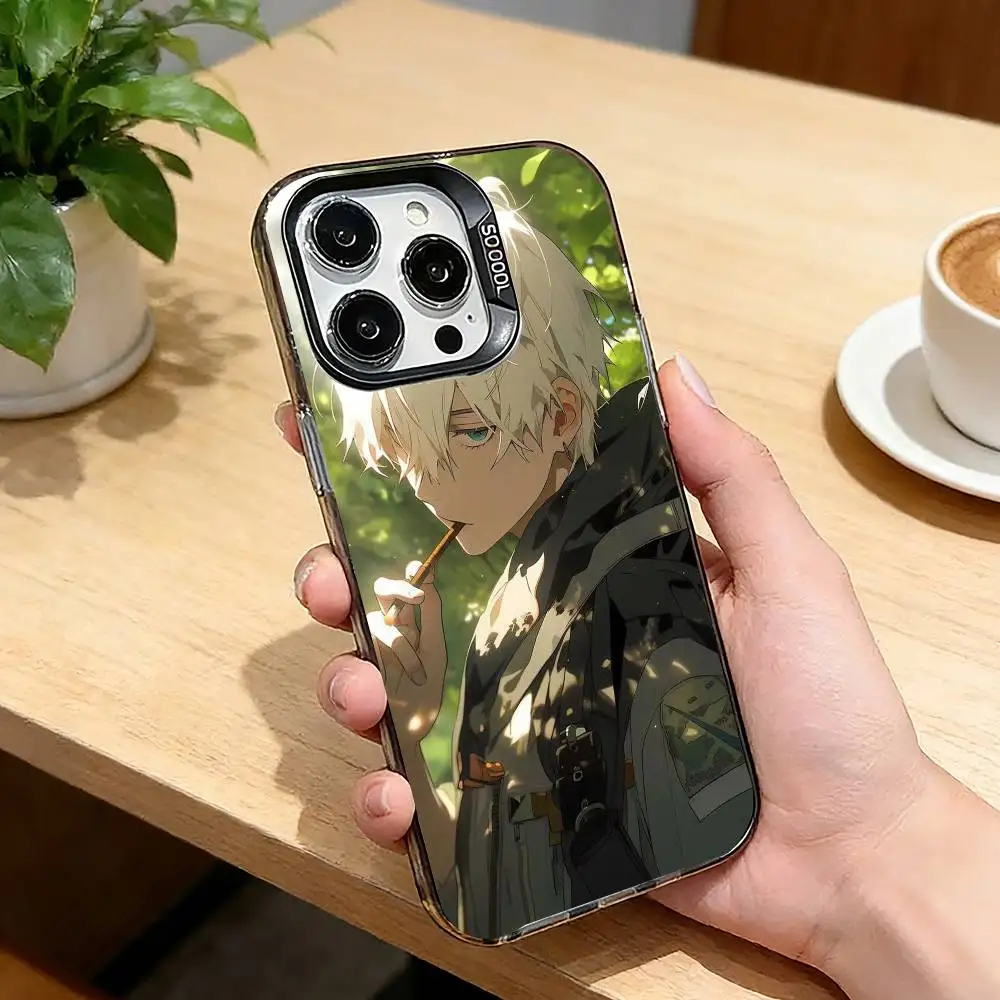 Anime M-Mushishi G-Ginko Phone Case For iPhone 17,16,15,14,13,12,11 Plus,Pro Max,XS,Colorful Silver Black Cover view 2